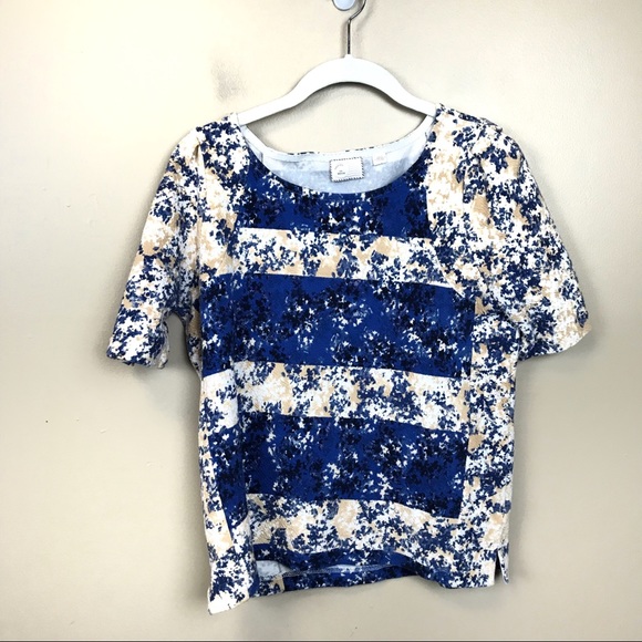 Anthropologie postmark floral striped top medium - Picture 2 of 5